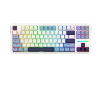 Klawiatura mechaniczna Redragon Antonium Pro Leopard L K728WBB-RGB-PRO Biało-niebieski