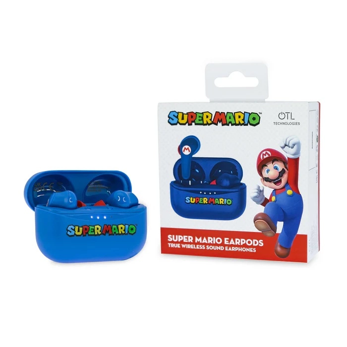 Słuchawki bezprzewodowe OTL Technologies Super Mario TWS Earphones Dla Dzieci Dokanałowe Bluetooth 5.3 Niebieski