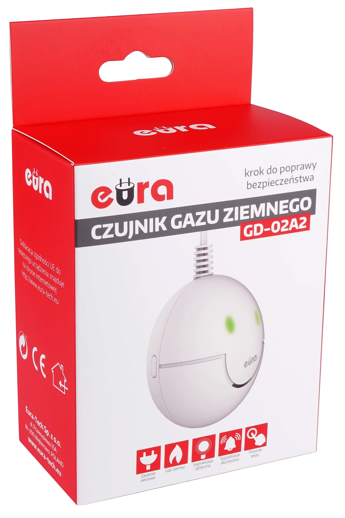 Czujnik gazu Eura-Tech Eura GD-02A2 230V/50Hz