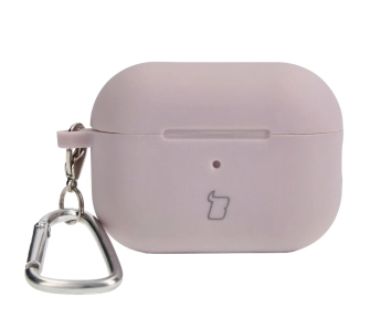Etui na słuchawki Bizon Silikonowe z karabińczykiem do AirPods Pro 2 Lawendowy