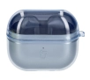 Etui na słuchawki Bizon Elastyczne z karabińczykiem do Samsung Galaxy Buds 3/3 Pro Przezroczysto-niebieski