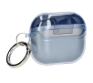 Etui na słuchawki Bizon Elastyczne z karabińczykiem do Samsung Galaxy Buds 3/3 Pro Przezroczysto-niebieski