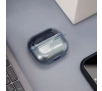Etui na słuchawki Bizon Elastyczne z karabińczykiem do Samsung Galaxy Buds 3/3 Pro Przezroczysto-niebieski