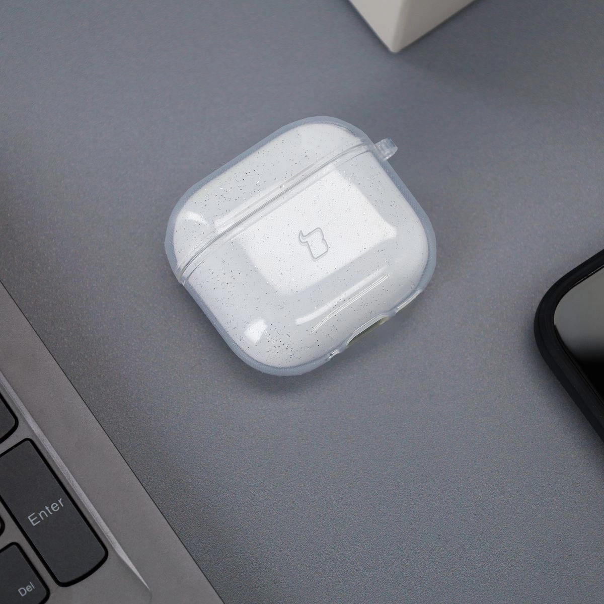Etui na słuchawki Bizon Case Headphone Clear do AirPods 4 Przeźroczysty