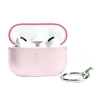 Etui na słuchawki Bizon Elastyczne z karabińczykiem do Airpods Pro 2 Przezroczysto-różowy