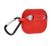 Etui na słuchawki Bizon Silikonowe z karabińczykiem do Samsung Galaxy Buds 3/3 Pro Czerwony