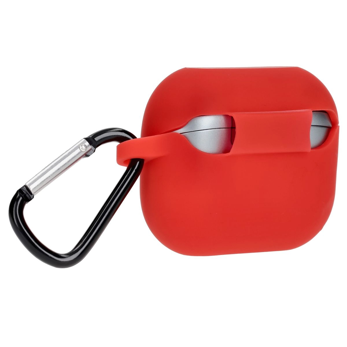 Etui na słuchawki Bizon Silikonowe z karabińczykiem do Samsung Galaxy Buds 3/3 Pro Czerwony