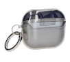 Etui na słuchawki Bizon Elastyczne z karabińczykiem do Samsung Galaxy Buds 3/3 Pro Przezroczysto-czarny