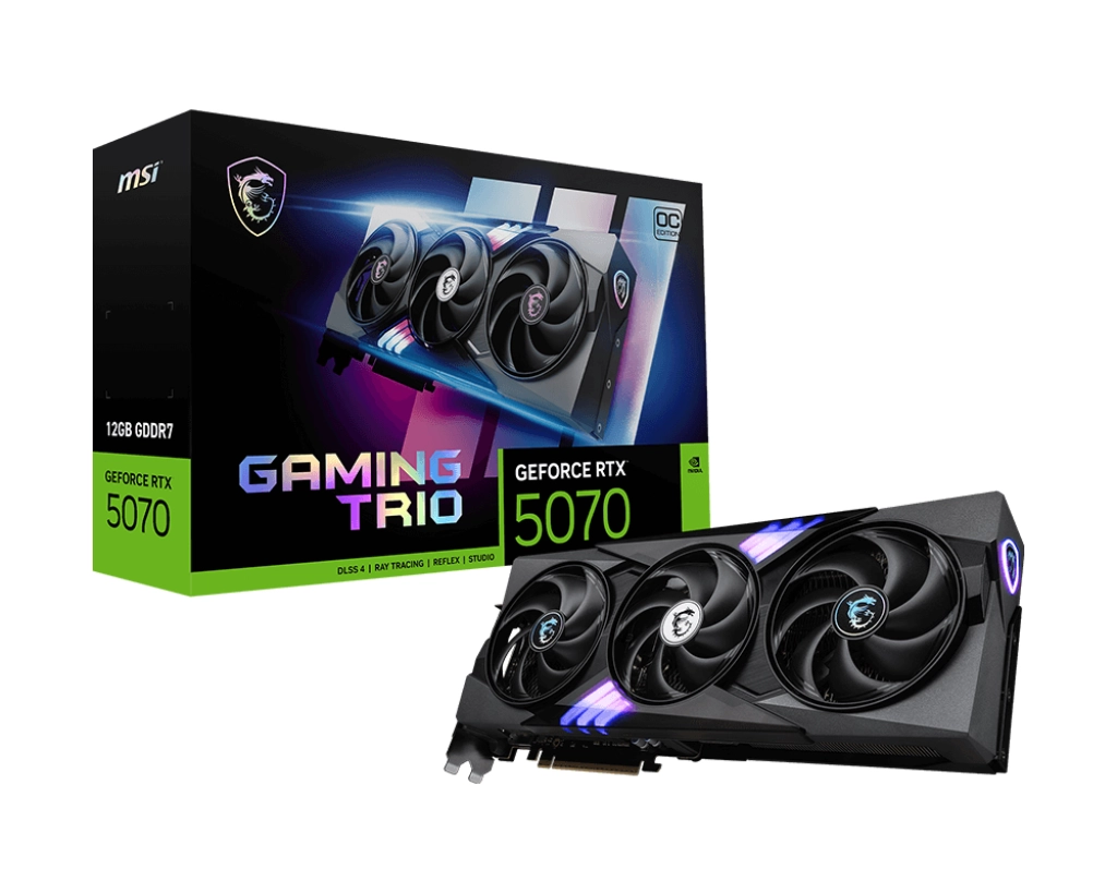 Karta graficzna MSI GeForce RTX 5070 Gaming Trio OC 12GB GDDR7 192bit DLSS 4