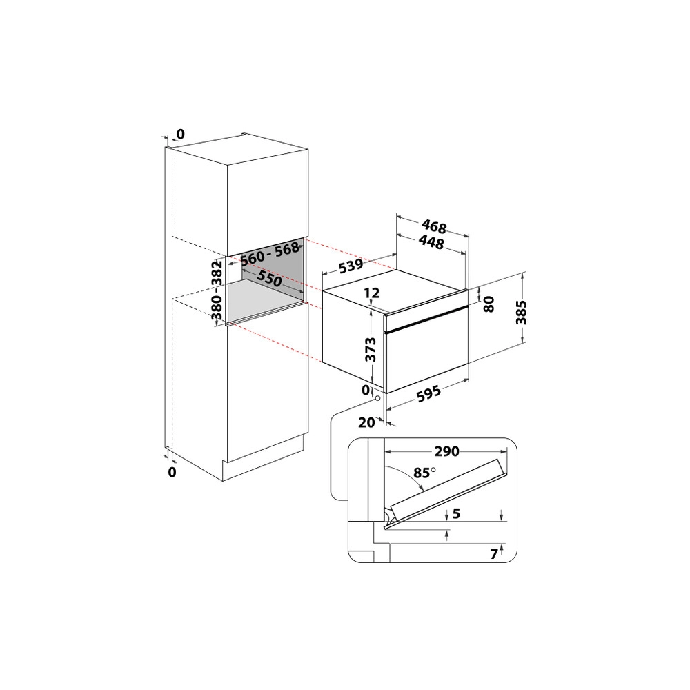 Kuchenka mikrofalowa Whirlpool WMN574BX Grill