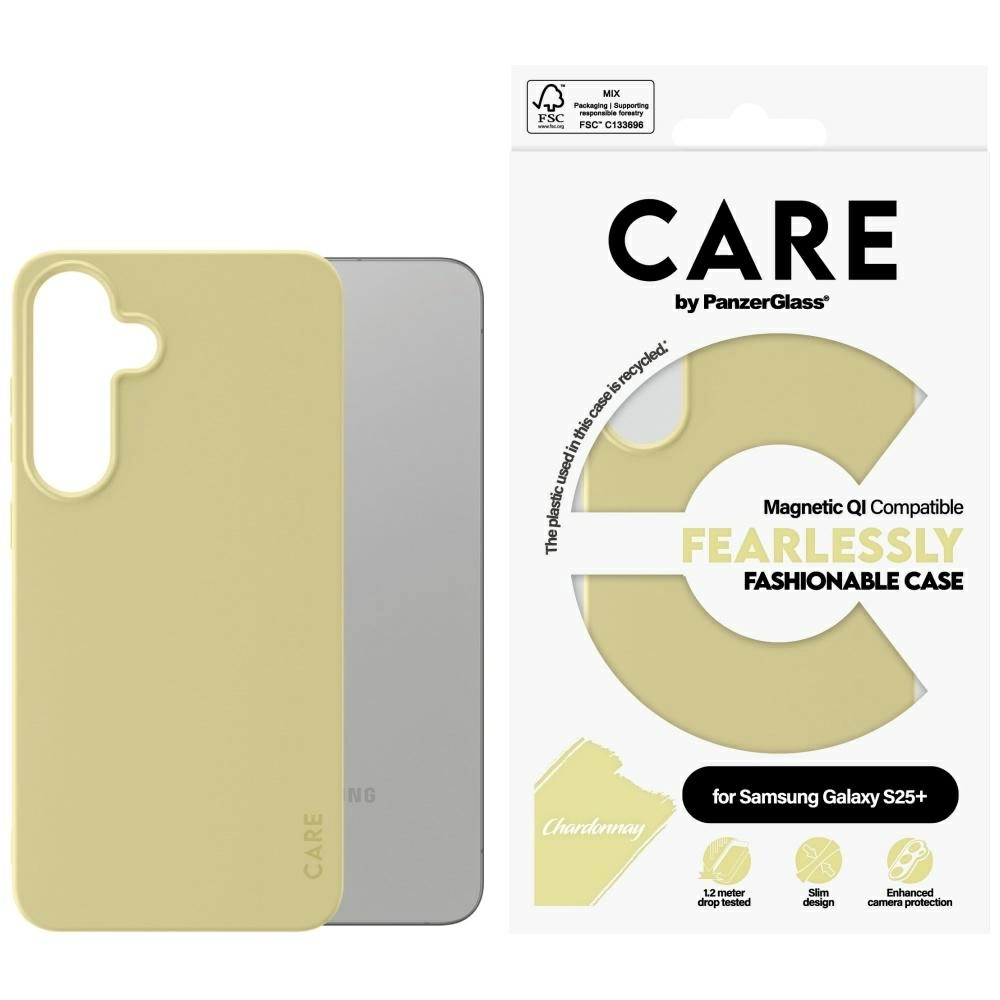 PanzerGlass CARE by Fashion QI do Samsung Galaxy S25+ Chardonnay