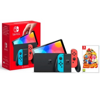 Konsola Nintendo Switch OLED Czerwono-niebieski + Super Mario RPG