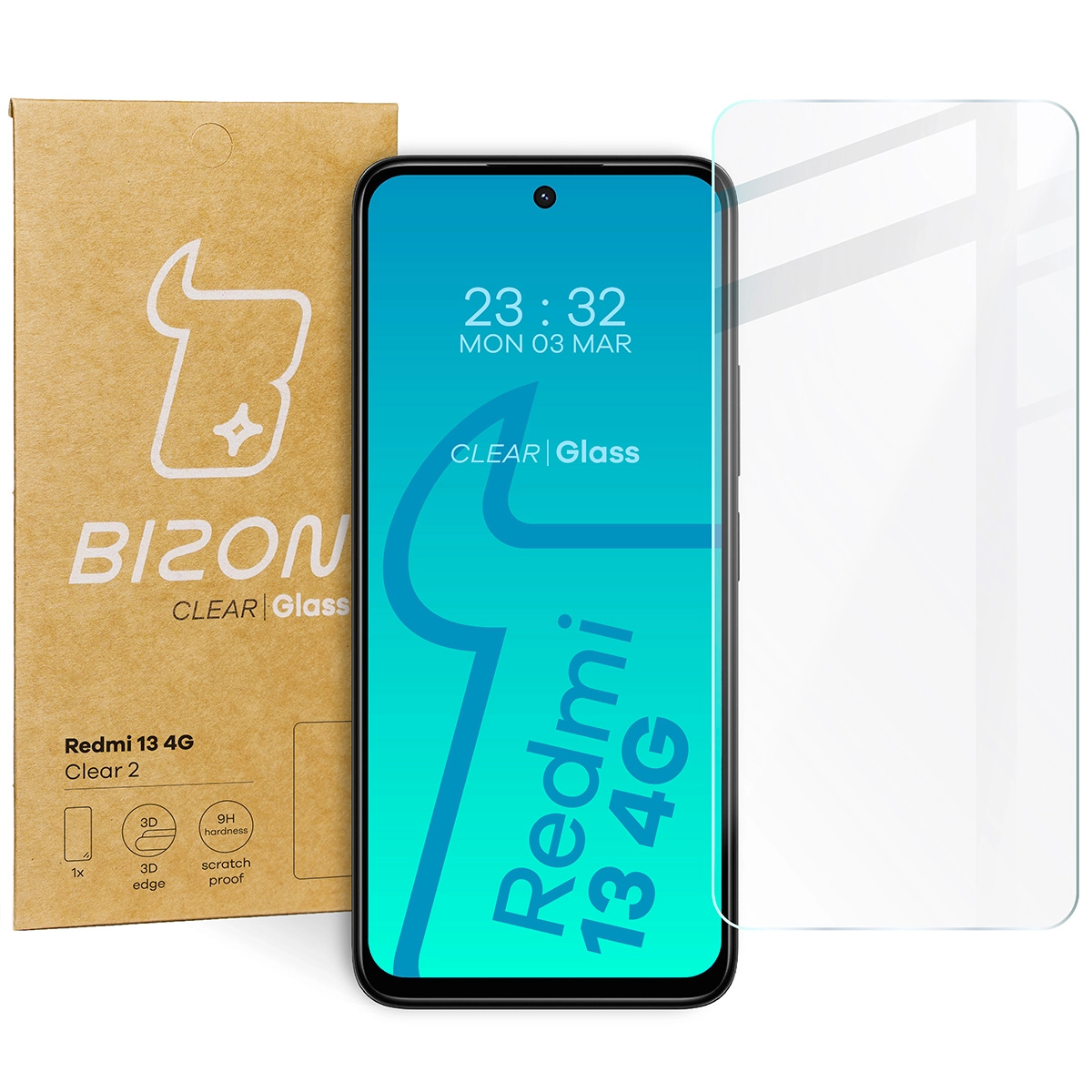 Szkło hartowane Bizon Clear 2 do Xiaomi Redmi 13 4G