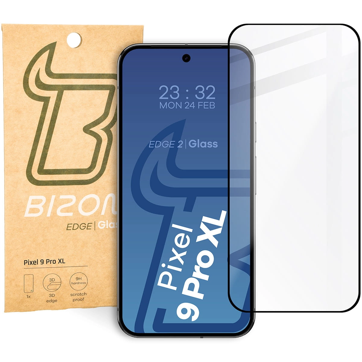 Szkło hartowane Bizon pełne Edge 2 do Google Pixel 9 Pro XL
