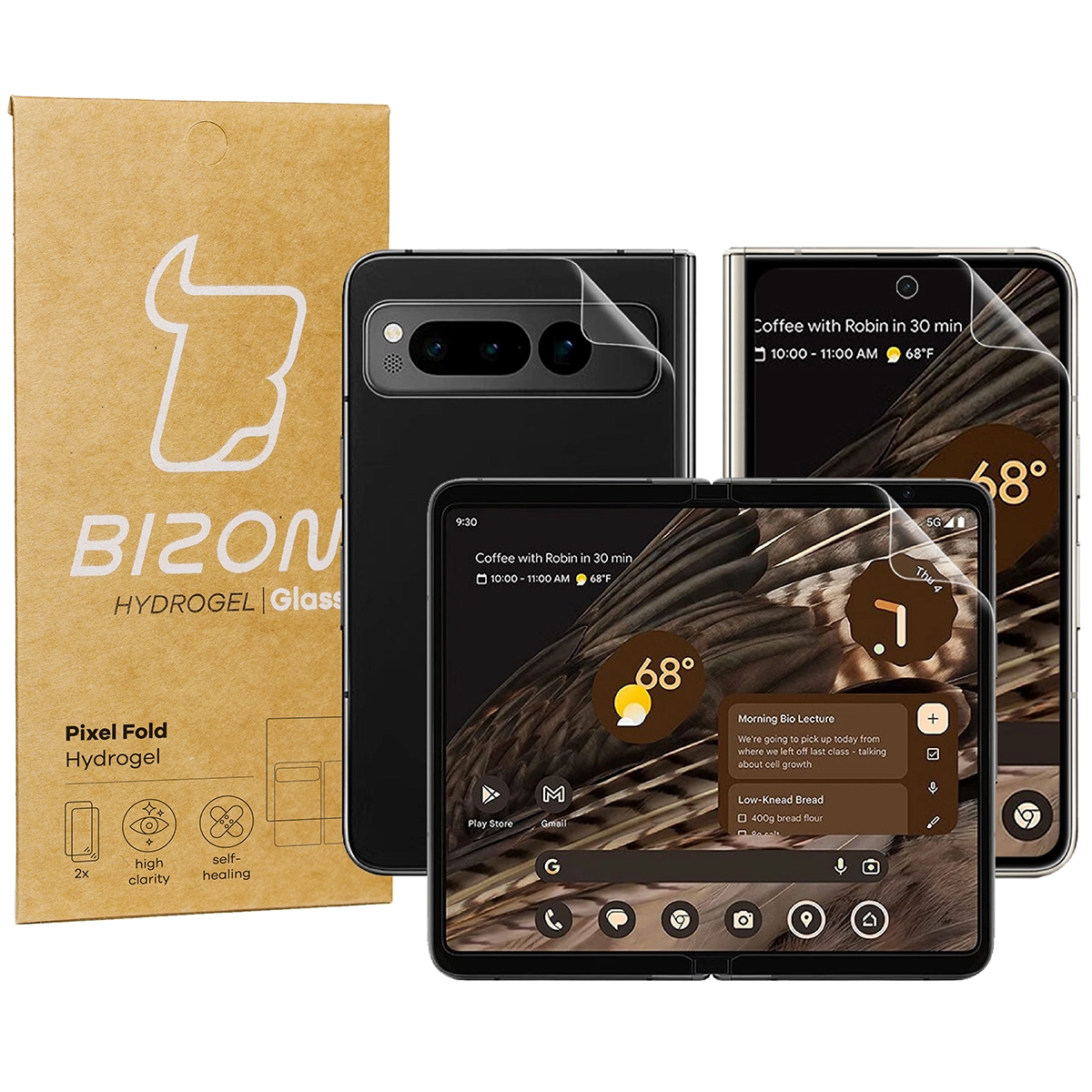 Folia hydrożelowa Bizon na tył i przód Hydrogel do Pixel Fold