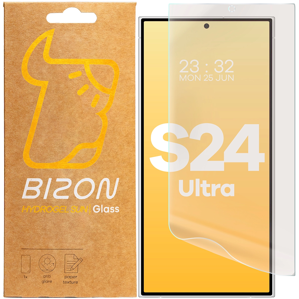 Folia ochronna Bizon matowa Film Sun do Galaxy S24 Ultra 2 sztuki
