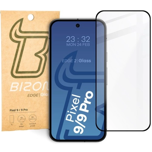 Szkło hartowane Bizon pełne Edge 2 do Google Pixel 9/9 Pro