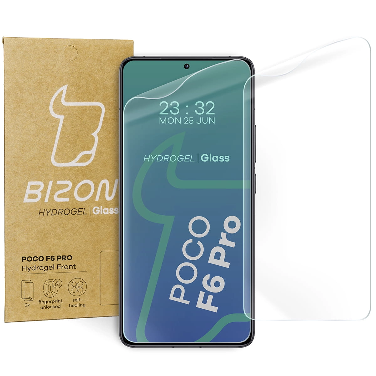 Folia hydrożelowa Bizon na ekran Hydrogel Front do Xiaomi Poco F6 Pro 2 sztuki