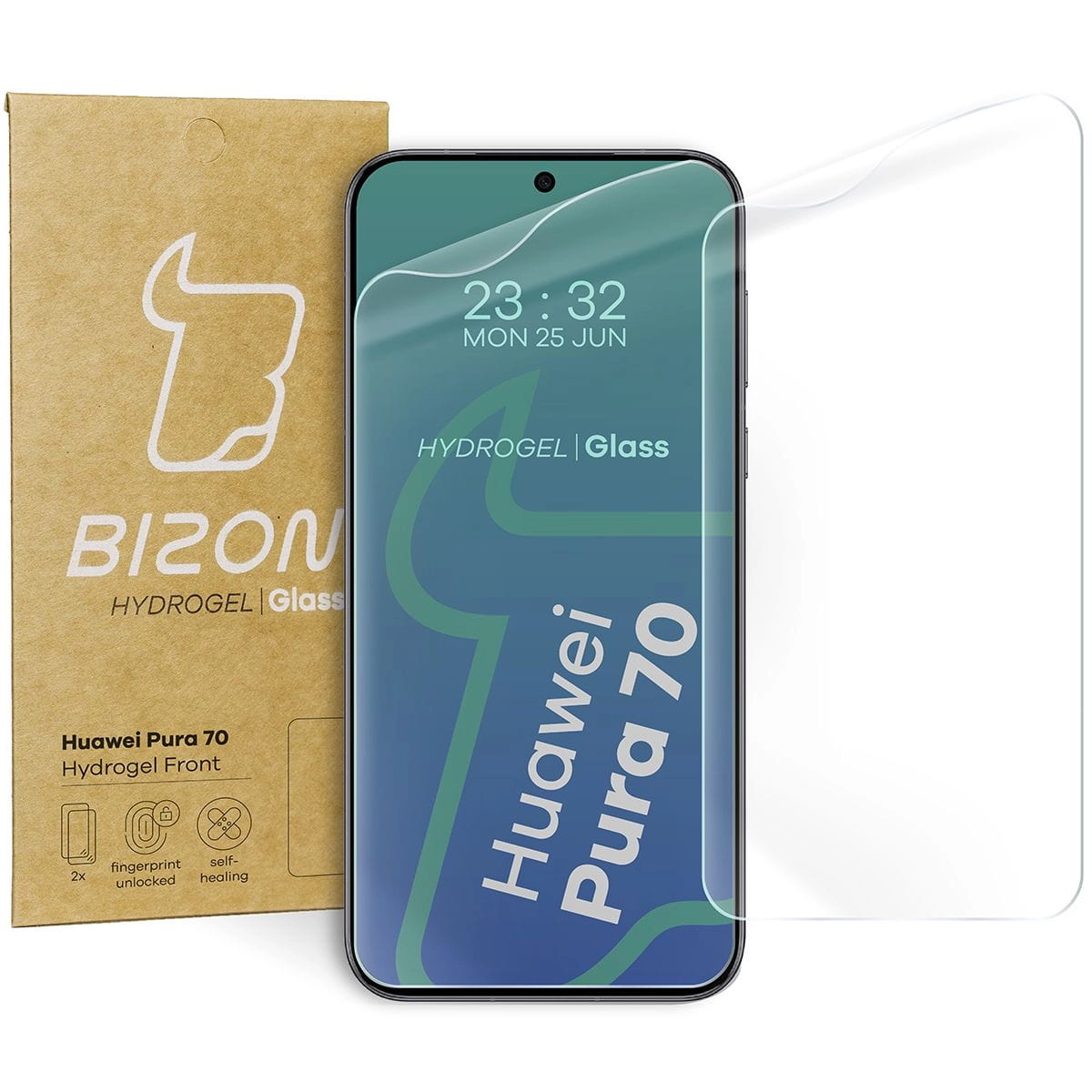 Folia hydrożelowa Bizon na ekran Hydrogel Front do Huawei Pura 70 2 sztuki
