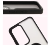 Etui Bizon z uchwytem na palec Hybrid Ring do Oppo Reno 12 Pro Przydymione z czarną ramką