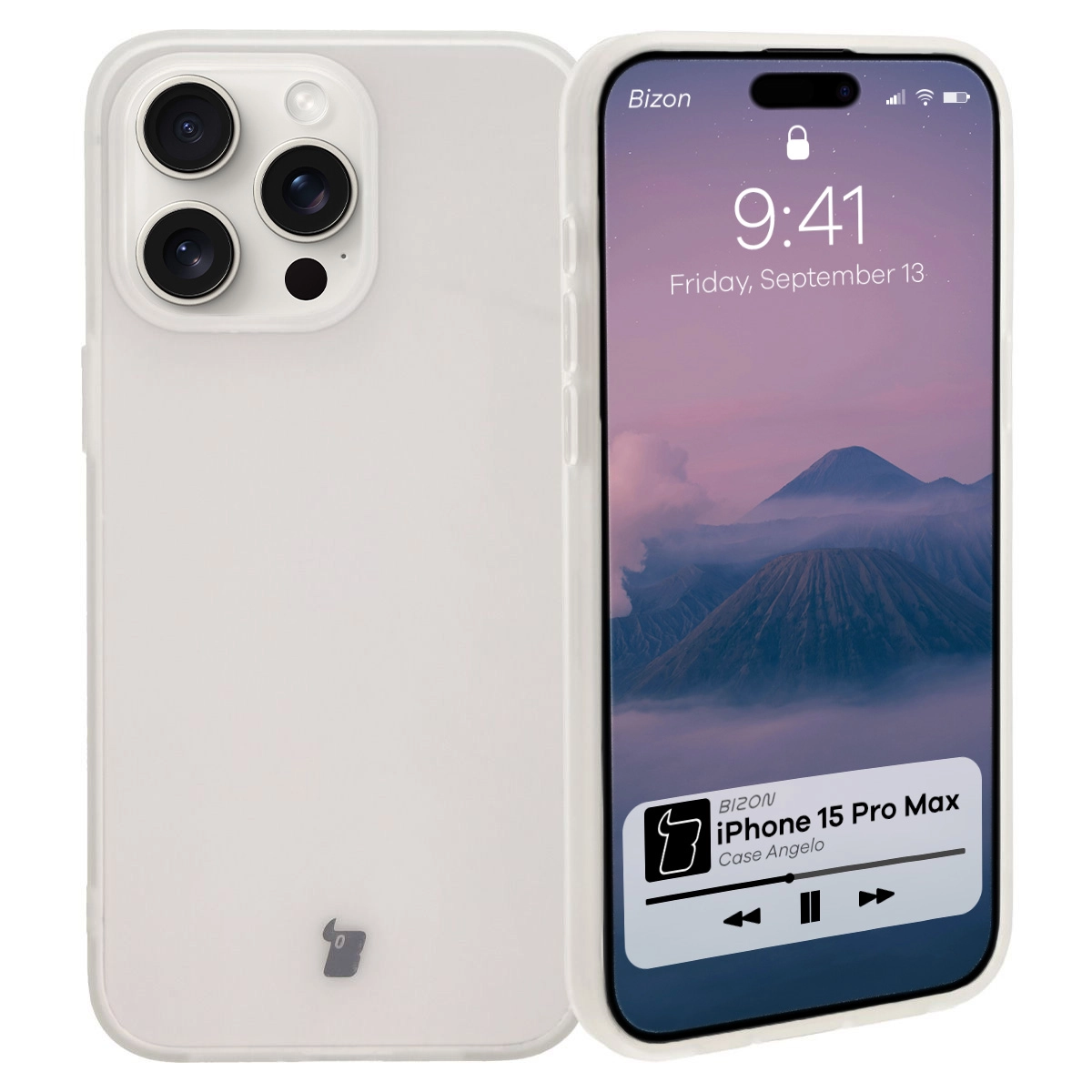 Etui Bizon Angelo do iPhone 15 Pro Max Półprzezroczyste