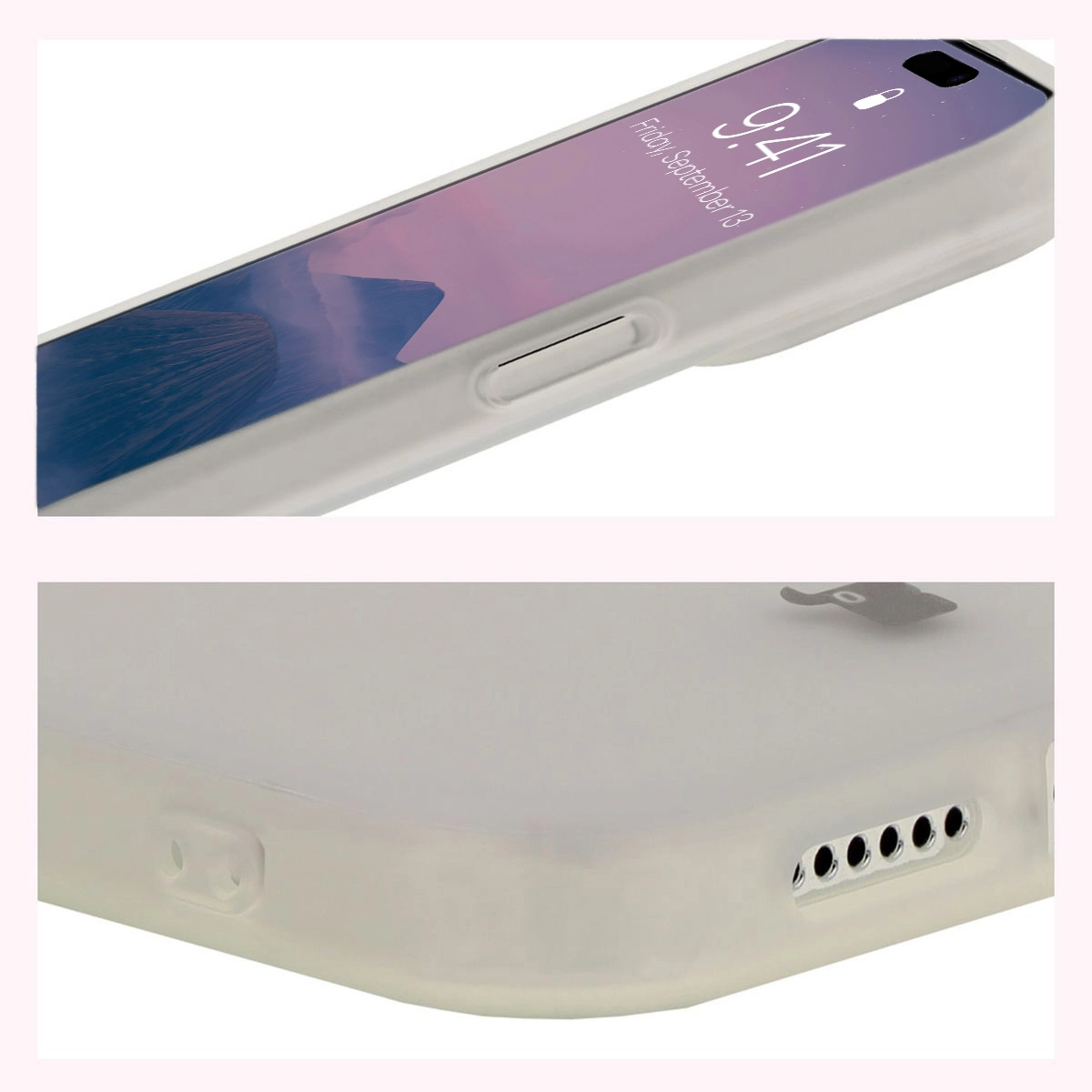 Etui Bizon Angelo do iPhone 15 Pro Max Półprzezroczyste