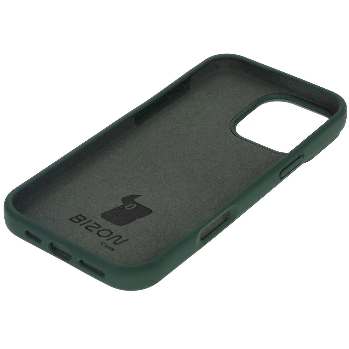 Etui Bizon Silikonowe Soft do iPhone 16 Pro Max Ciemnozielony
