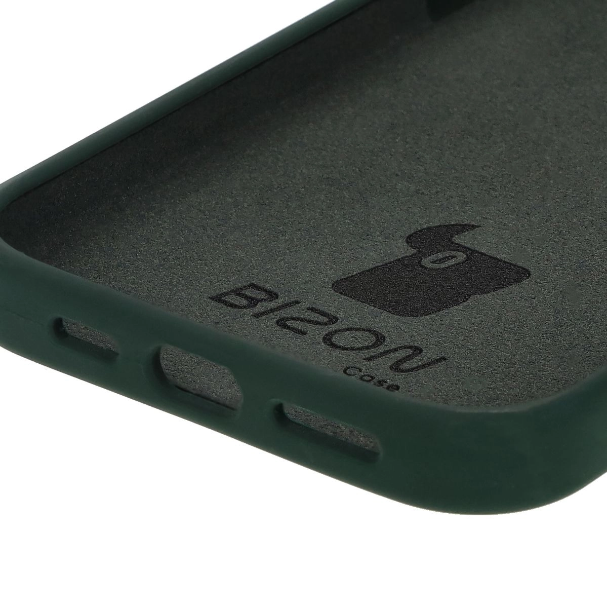 Etui Bizon Silikonowe Soft do iPhone 16 Pro Max Ciemnozielony