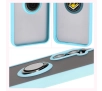 Etui Bizon z uchwytem na palec Hybrid Ring do Galaxy S24 FE Przydymione z jasnoniebieską ramką