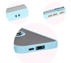 Etui Bizon z uchwytem na palec Hybrid Ring do Galaxy S24 FE Przydymione z jasnoniebieską ramką