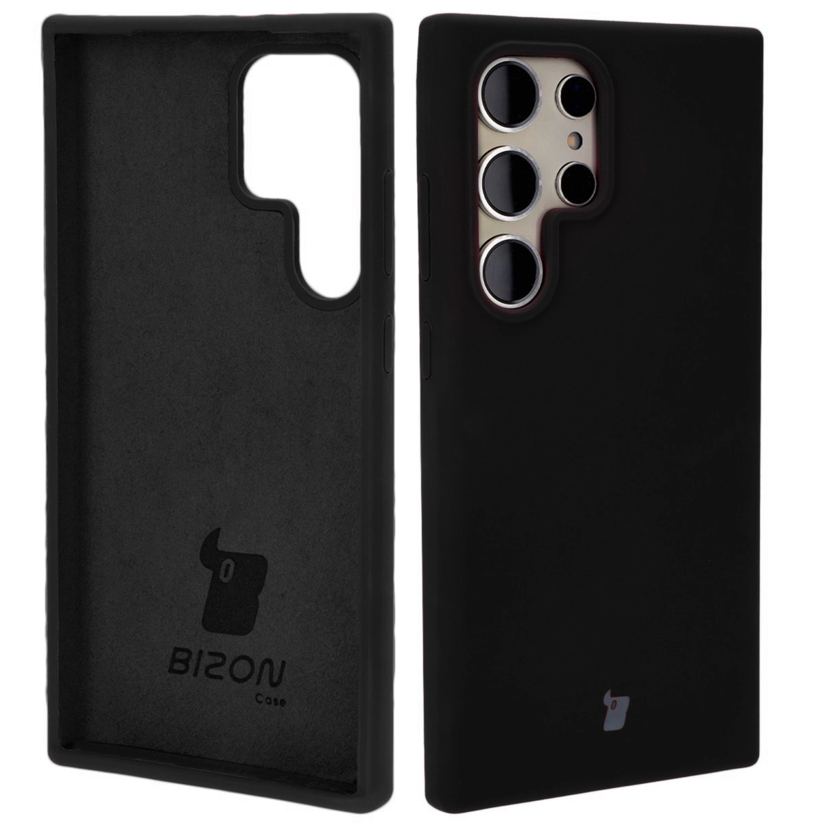 Etui Bizon Silikonowe Soft do Galaxy S24 Ultra Czarny
