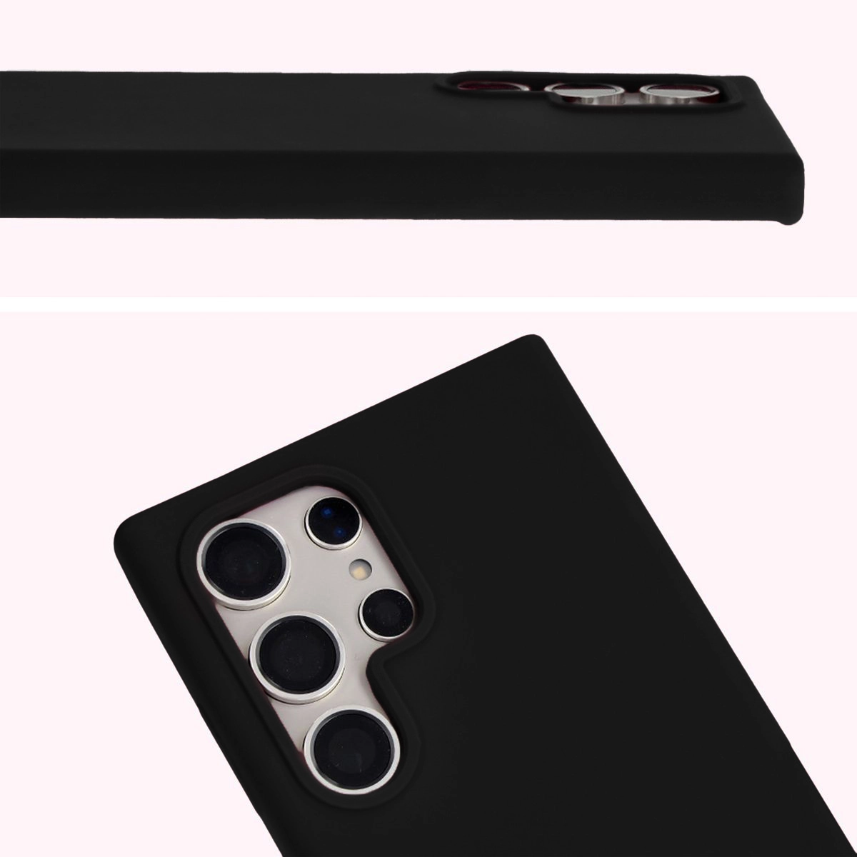 Etui Bizon Silikonowe Soft do Galaxy S24 Ultra Czarny