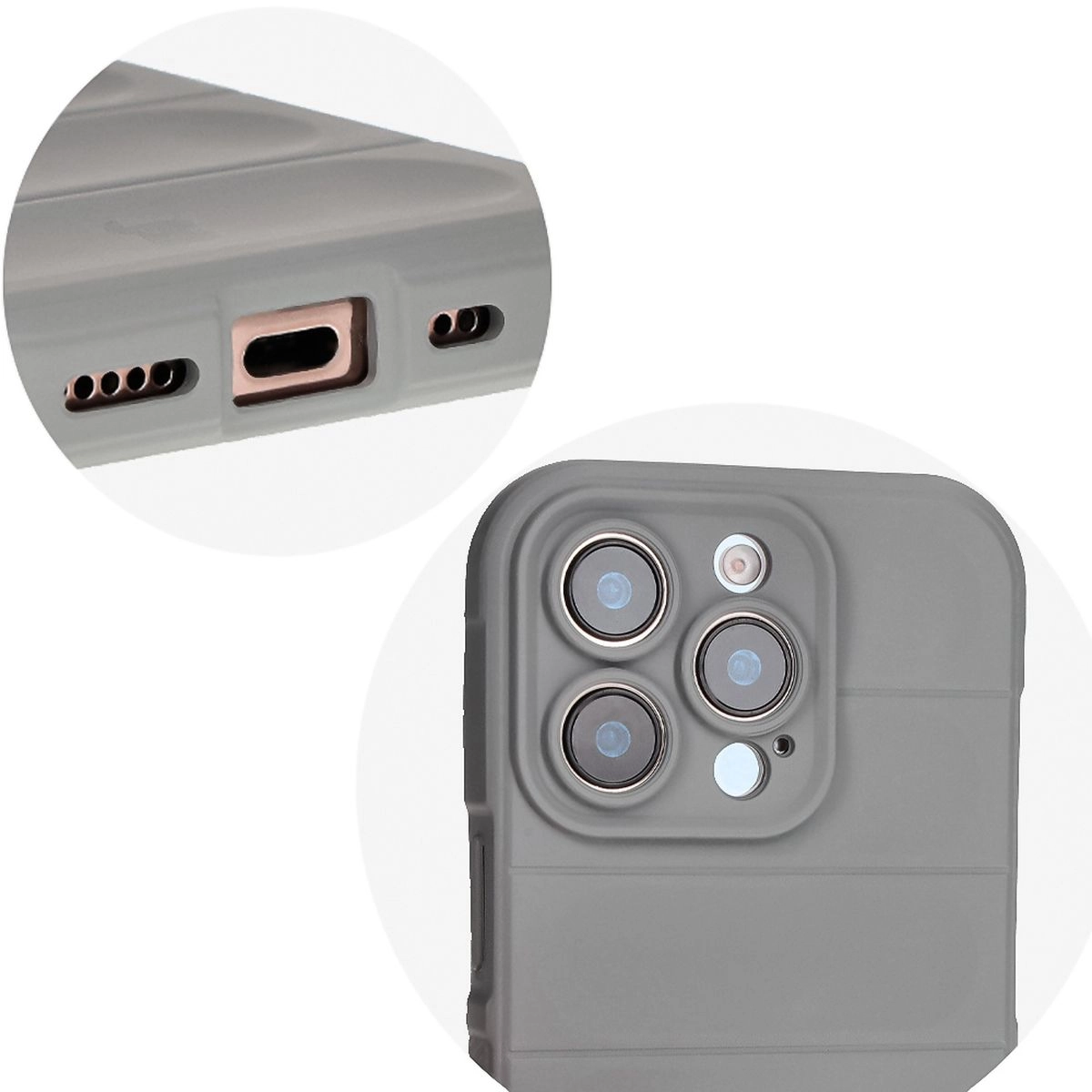 Etui Bizon Tur do iPhone 16 Pro Max Light Grey