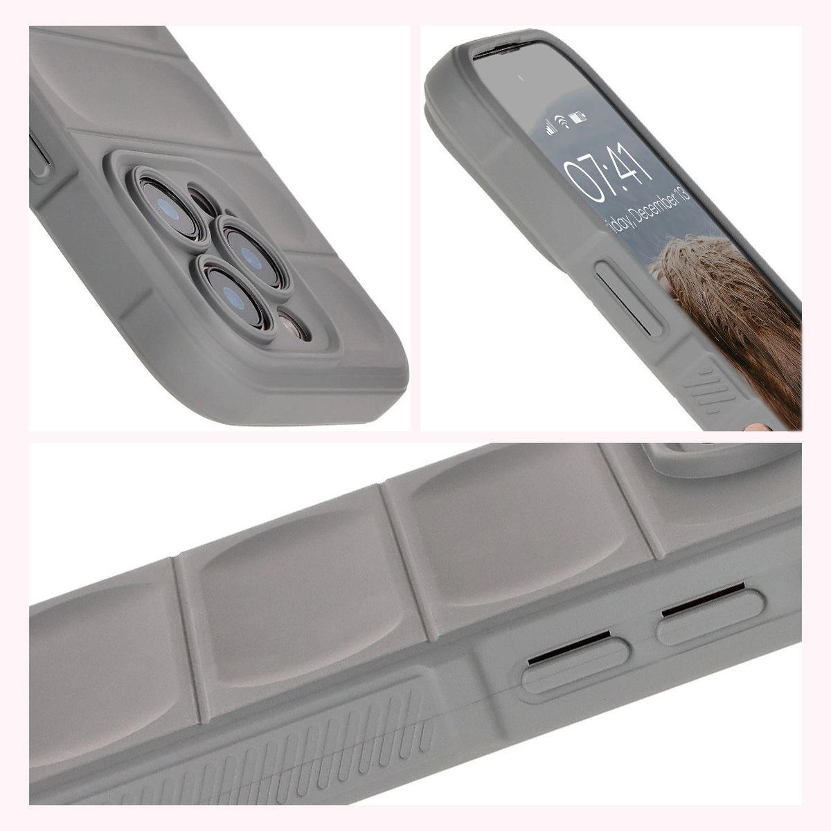Etui Bizon Tur do iPhone 16 Pro Max Light Grey
