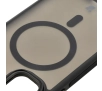 Etui Bizon Eclipse z MagSafe i podstawką do Galaxy S24 FE Przydymione z czarną ramką