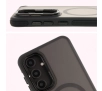 Etui Bizon Eclipse z MagSafe i podstawką do Galaxy S24 FE Przydymione z czarną ramką