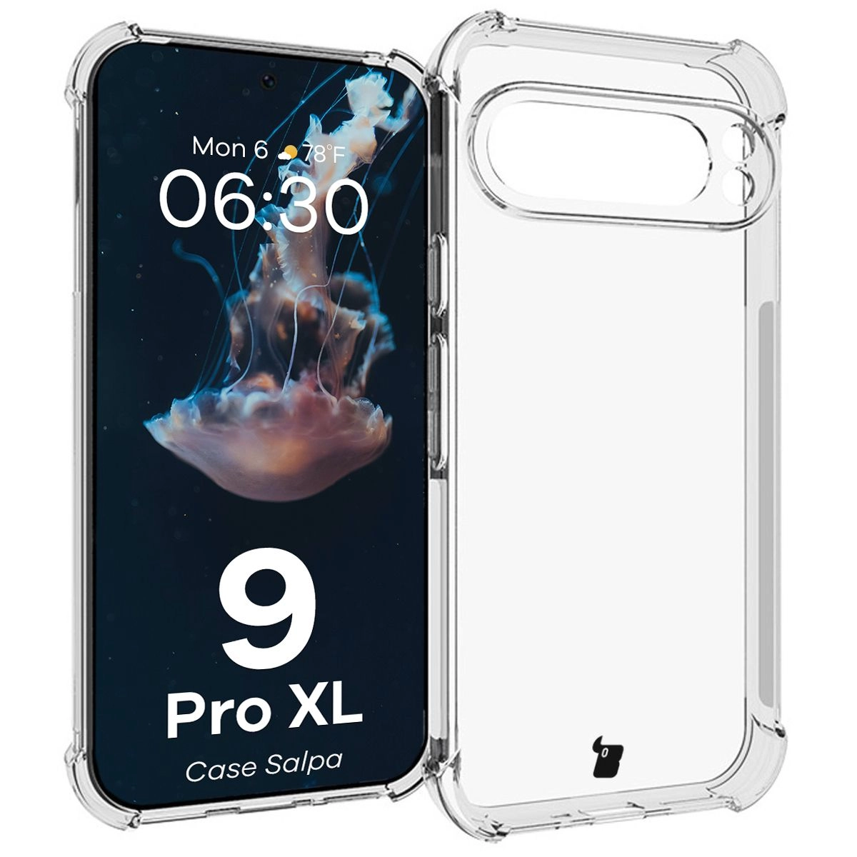 Etui Bizon Elastyczne Salpa do Google Pixel 9 Pro XL Przezroczysty