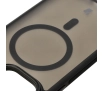 Etui Bizon Eclipse z MagSafe i podstawką do iPhone 15 Pro Max Przydymione z czarną ramką