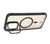 Etui Bizon Eclipse z MagSafe i podstawką do iPhone 15 Pro Max Przydymione z czarną ramką