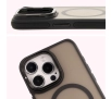 Etui Bizon Eclipse z MagSafe i podstawką do iPhone 15 Pro Max Przydymione z czarną ramką