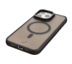 Etui Bizon Eclipse z MagSafe i podstawką do iPhone 15 Pro Max Przydymione z czarną ramką
