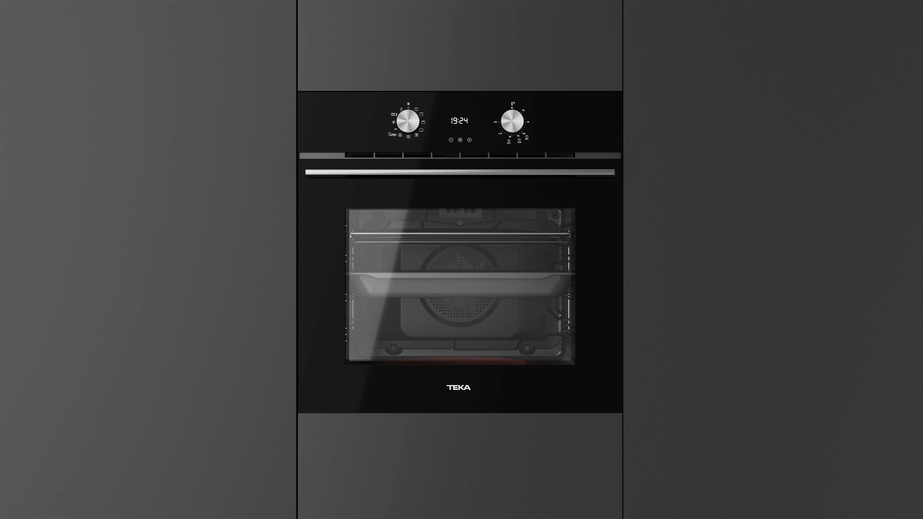 Piekarnik elektryczny parowy Teka HLB 8408 S BK EASY STEAM Termoobieg Czarny
