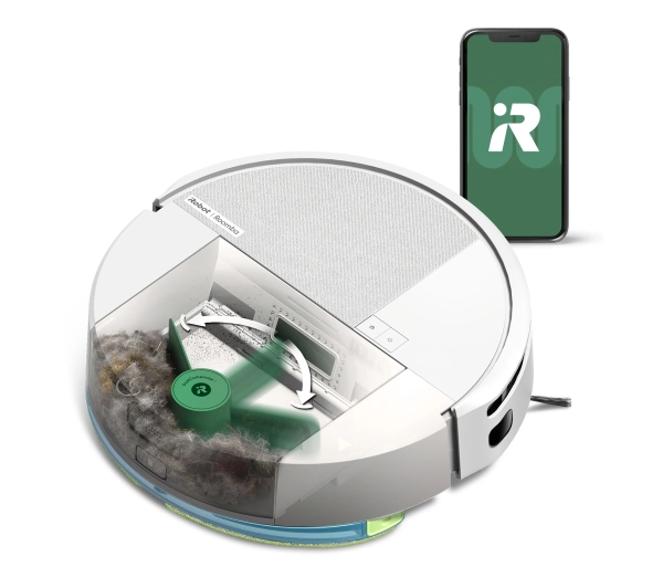iRobot Roomba 205 DustCompactor Combo Funkcja mopowania Tworzenie mapy pomieszczenia 68dB Biały