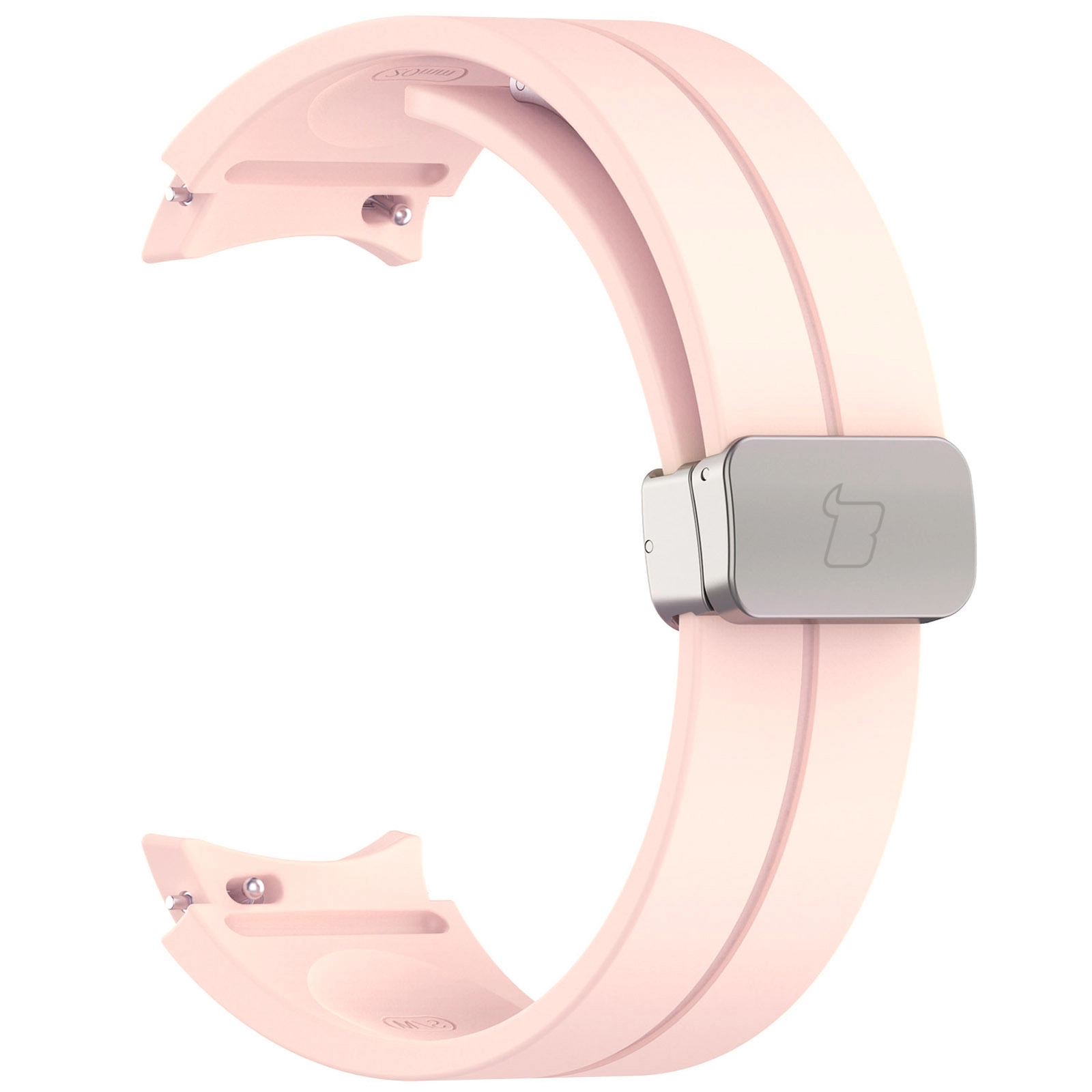Pasek Bizon Strap Watch Silicone L do Galaxy Watch FE/7/6/6 Classic/5/5 Pro/4/4 Classic Jasno-różowy