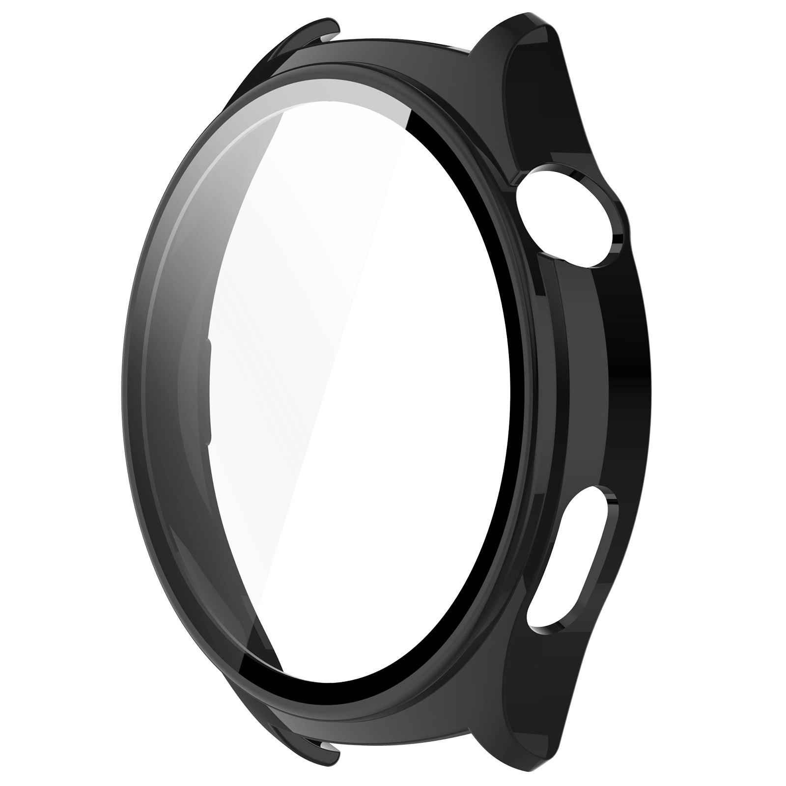 Nakładka na tarczę Bizon ze szkłem do Huawei Watch 4 46mm Czarny