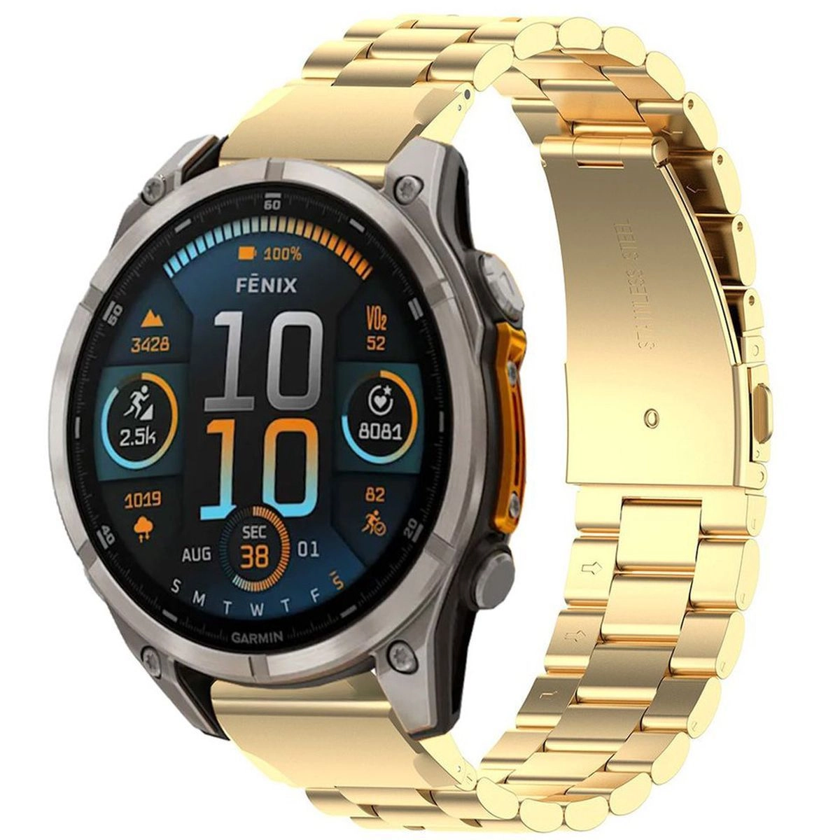 Bransoleta Bizon ze stali nierdzewnej Aura QuickFit 22mm Złoty