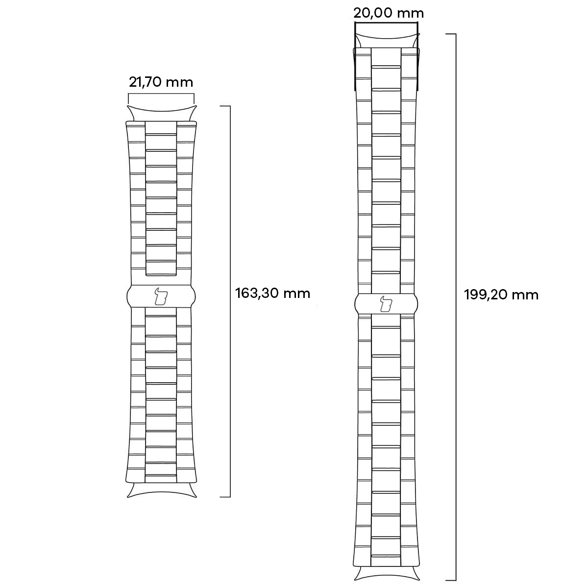 Bransoleta Bizon ze stali nierdzewnej Aura QuickFit 22mm Złoty