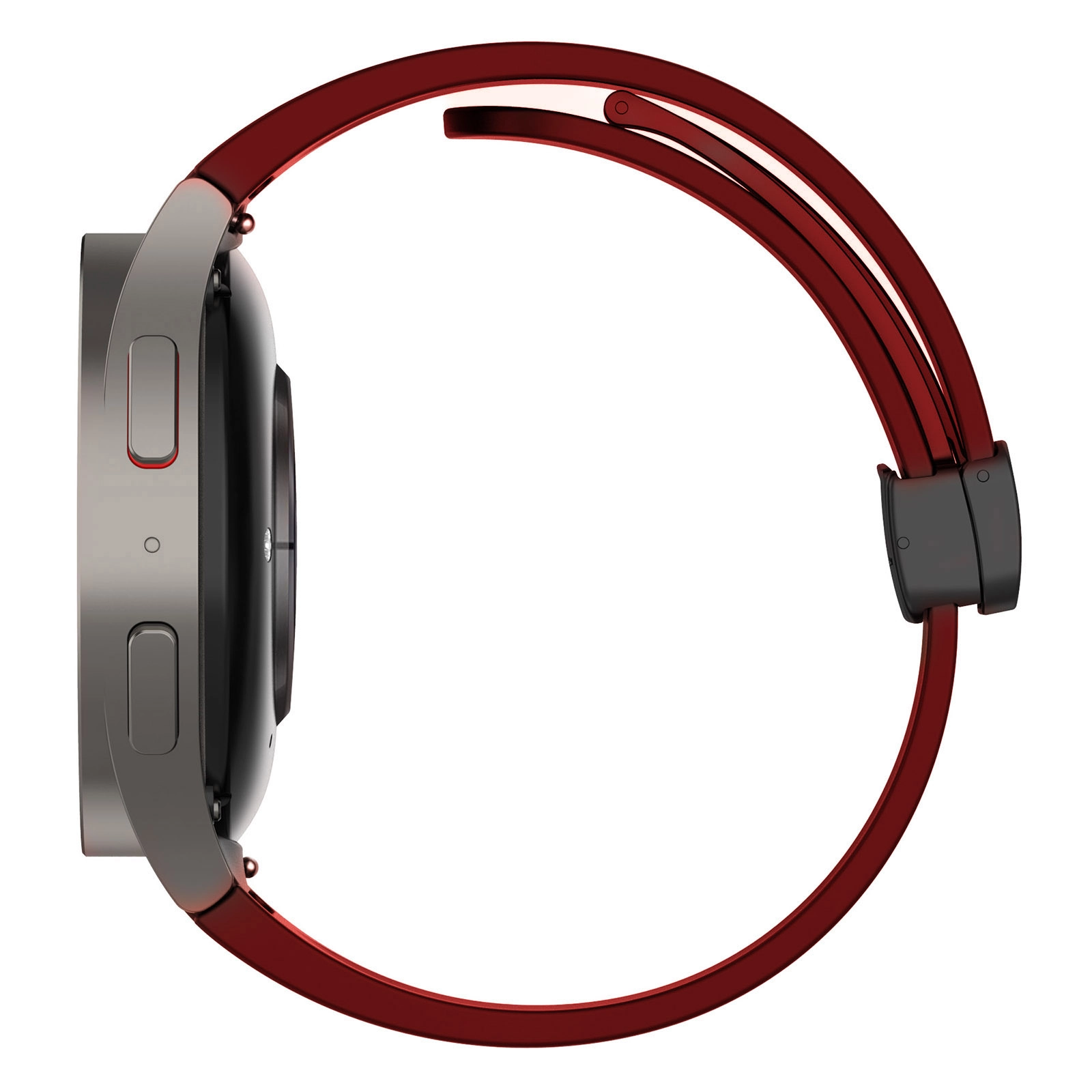 Pasek Bizon Strap Watch Silicone L do Galaxy Watch FE/7/6/6 Classic/5/5 Pro/4/4 Classic Burgundowy