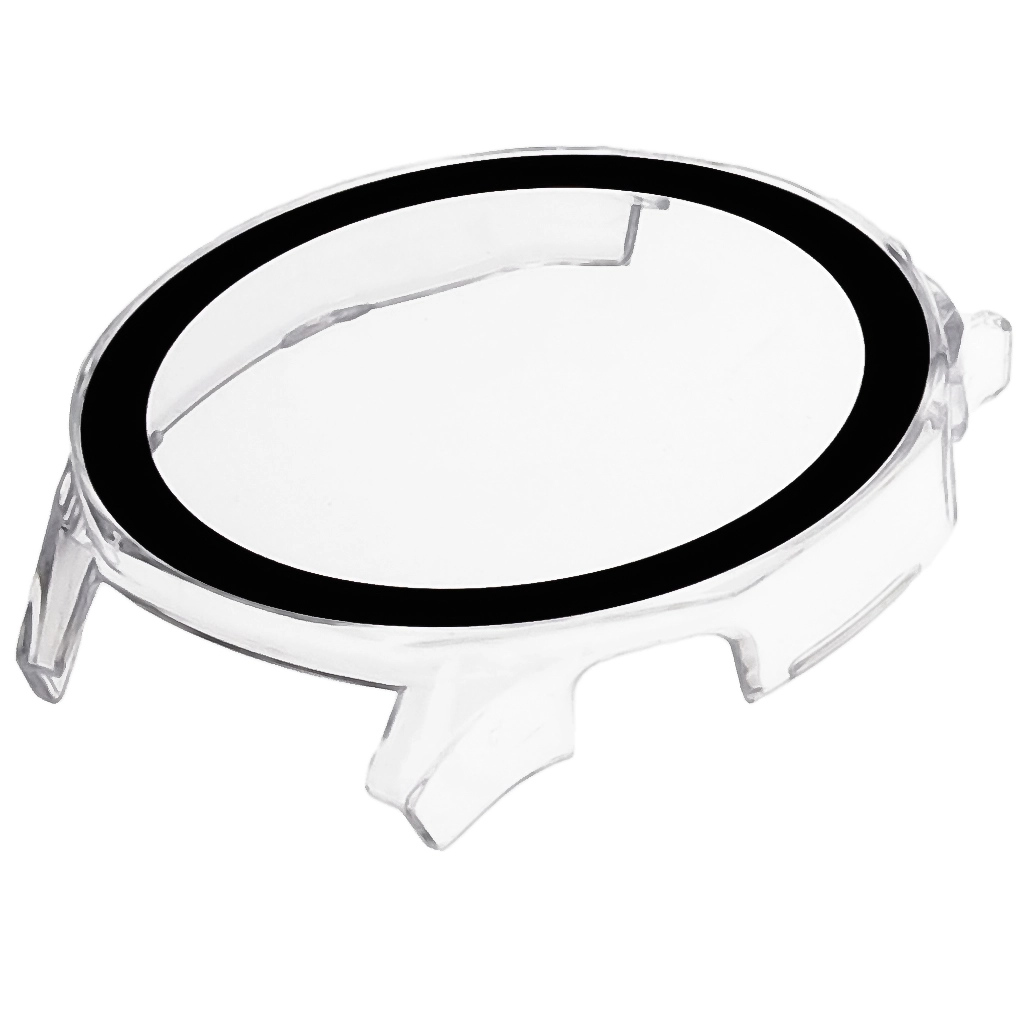 Nakładka na tarczę Bizon ze szkłem do Huawei Watch GT 5 46mm Przezroczysty