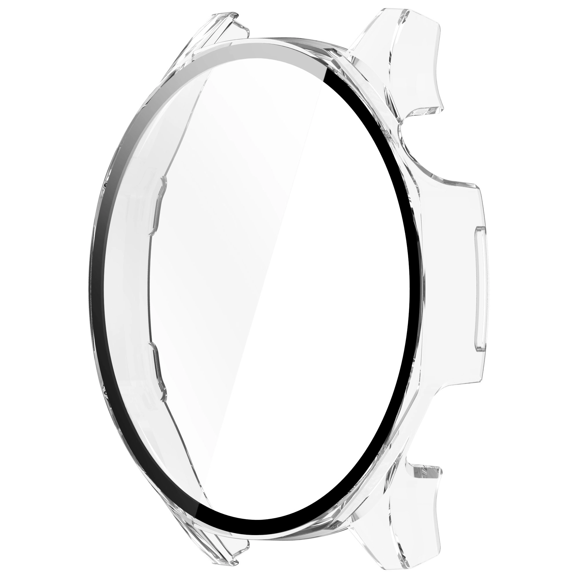 Nakładka na tarczę Bizon ze szkłem do Huawei Watch GT 5 46mm Przezroczysty